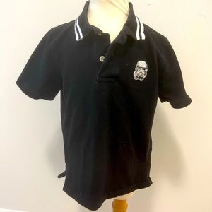 Gap Kids Star Wars Black Polo Size Small